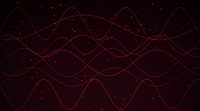 Abstract red-themed AI customer service image