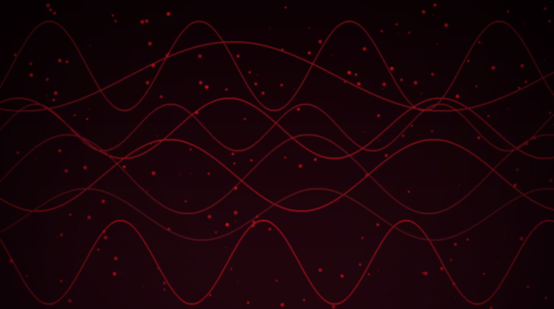 Abstract red-themed AI customer service image