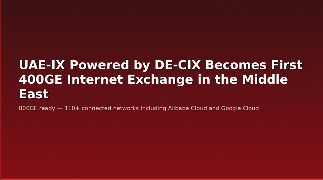 UAE-IX DE-CIX internet exchange
