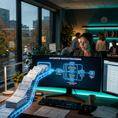 Automated invoice processing workflow with digital pipeline