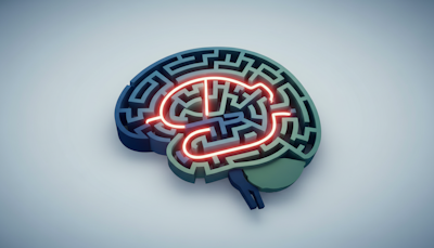 Brain maze representing AI hallucinations and decision-making