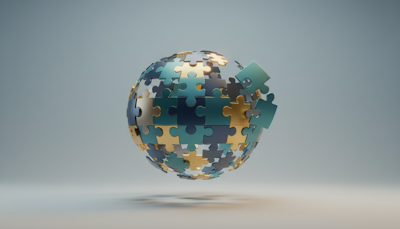 Global puzzle representing IoT connectivity milestone