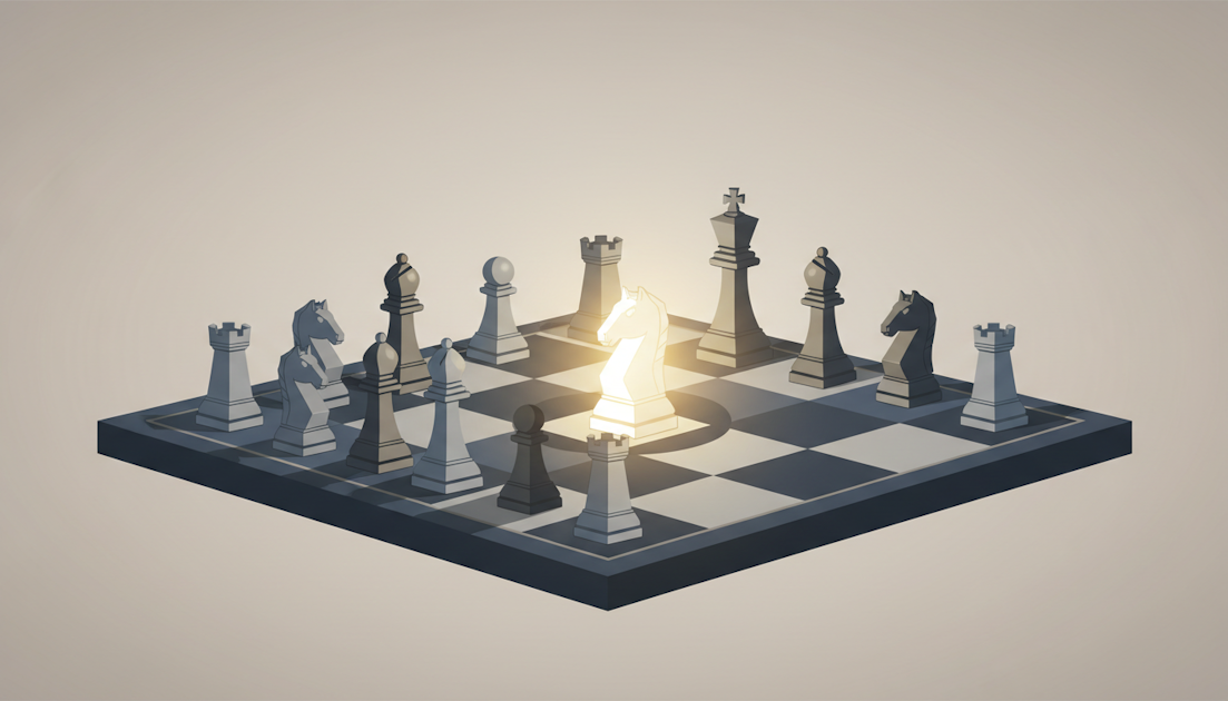 Chess board representing competition strategy