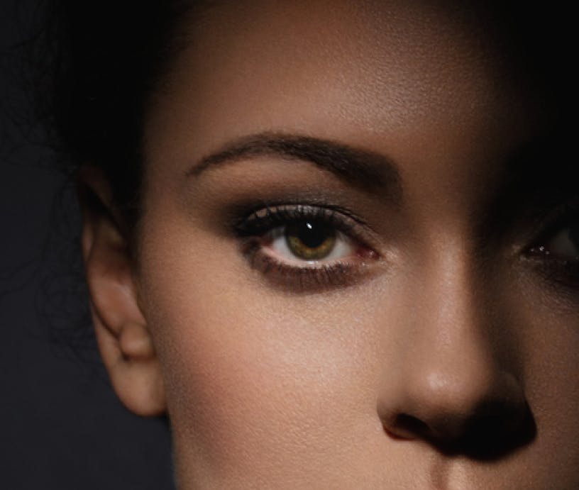 woman wearing makeup