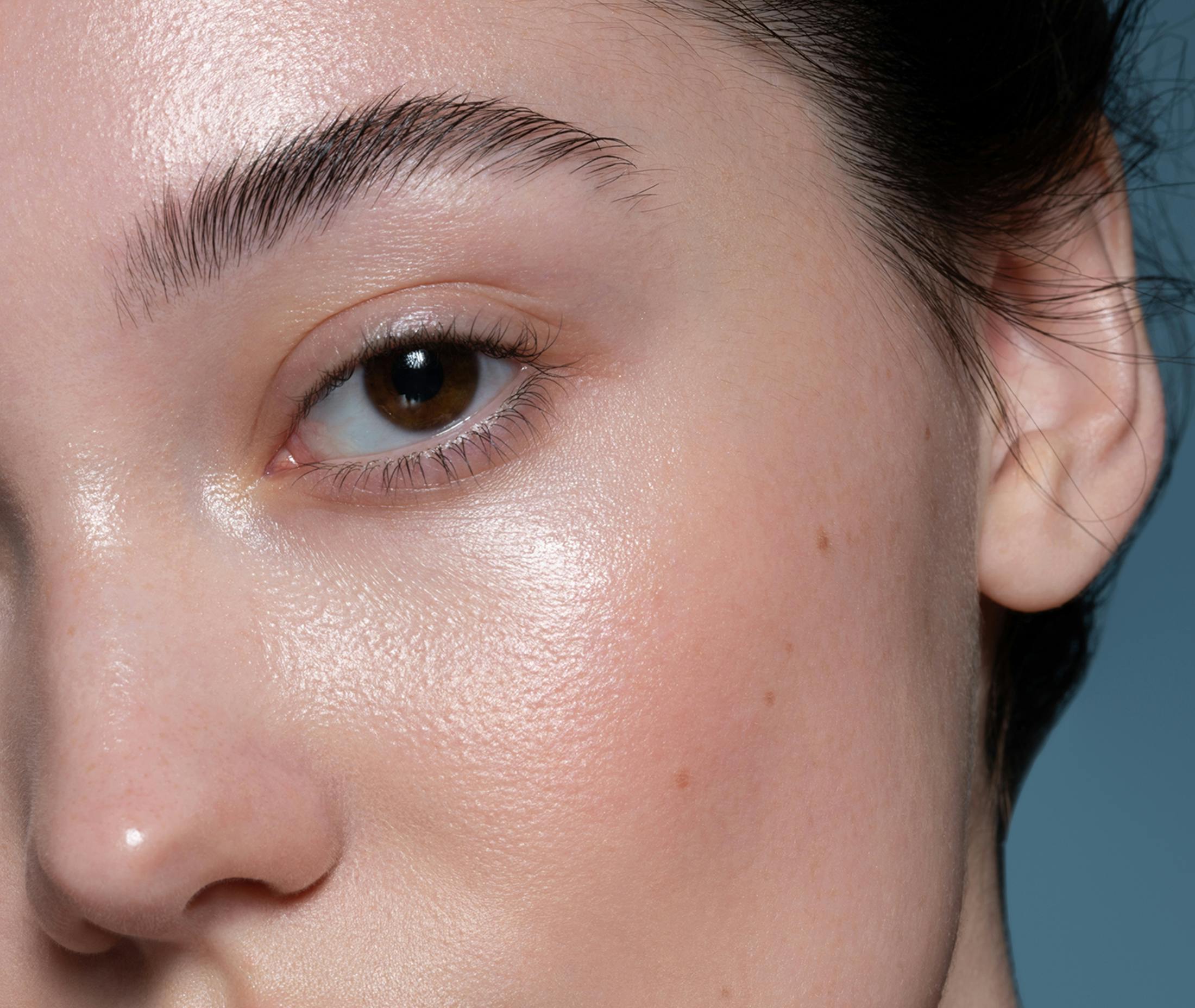 side of woman's face