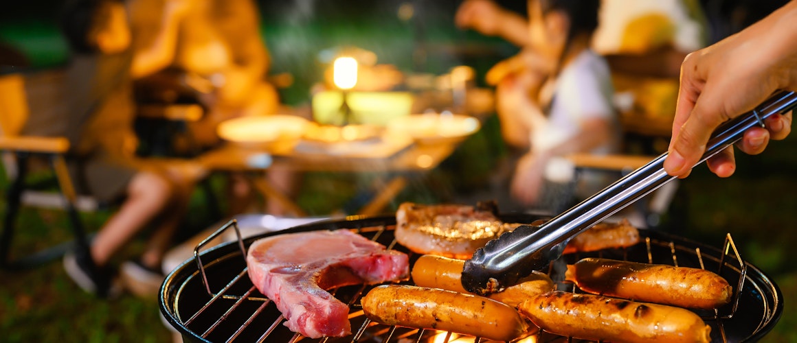 Cooking on a barbecue