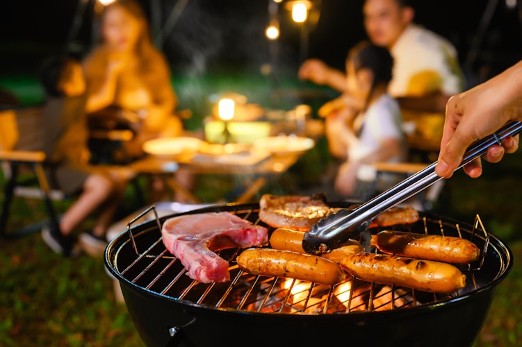 Cooking on a barbecue