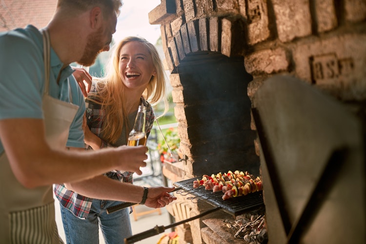 Man and Woman cooking