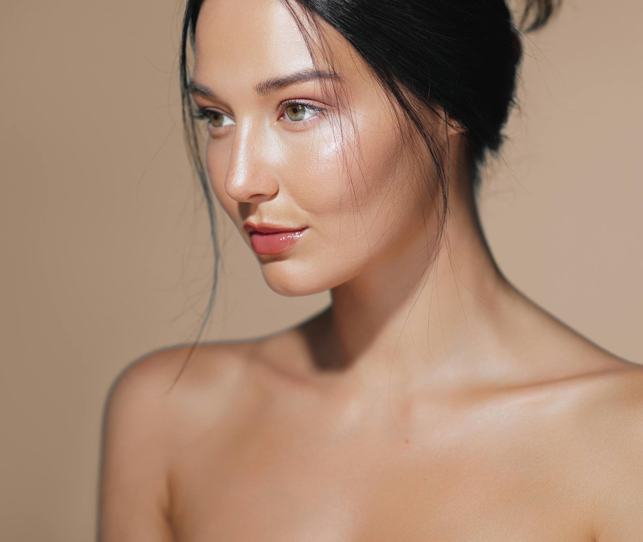 woman looking to the side