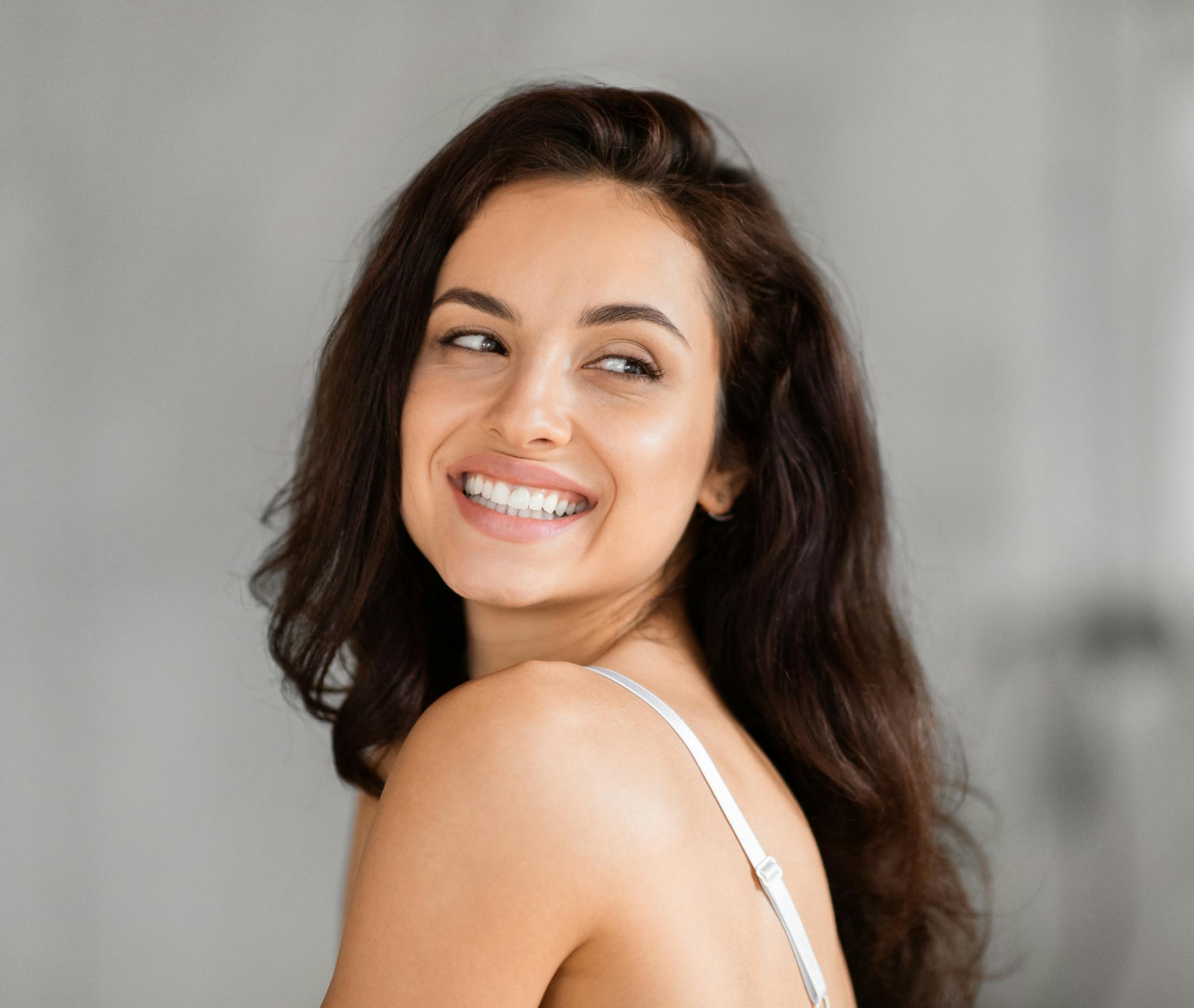 woman smiling