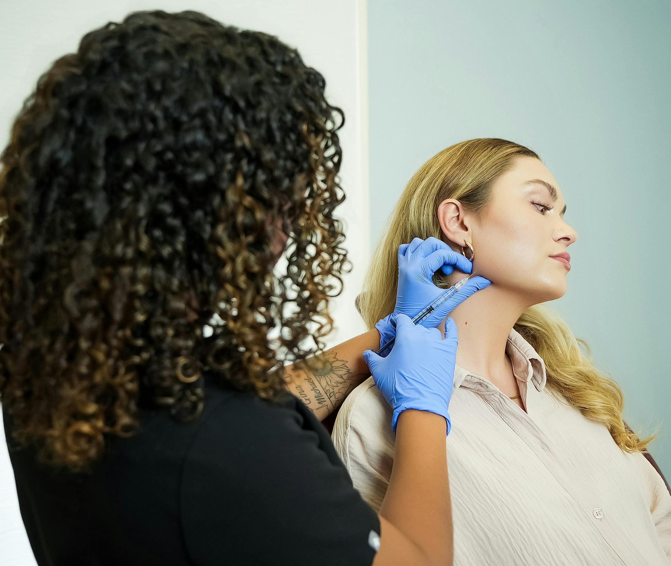 nurse doing facial injections