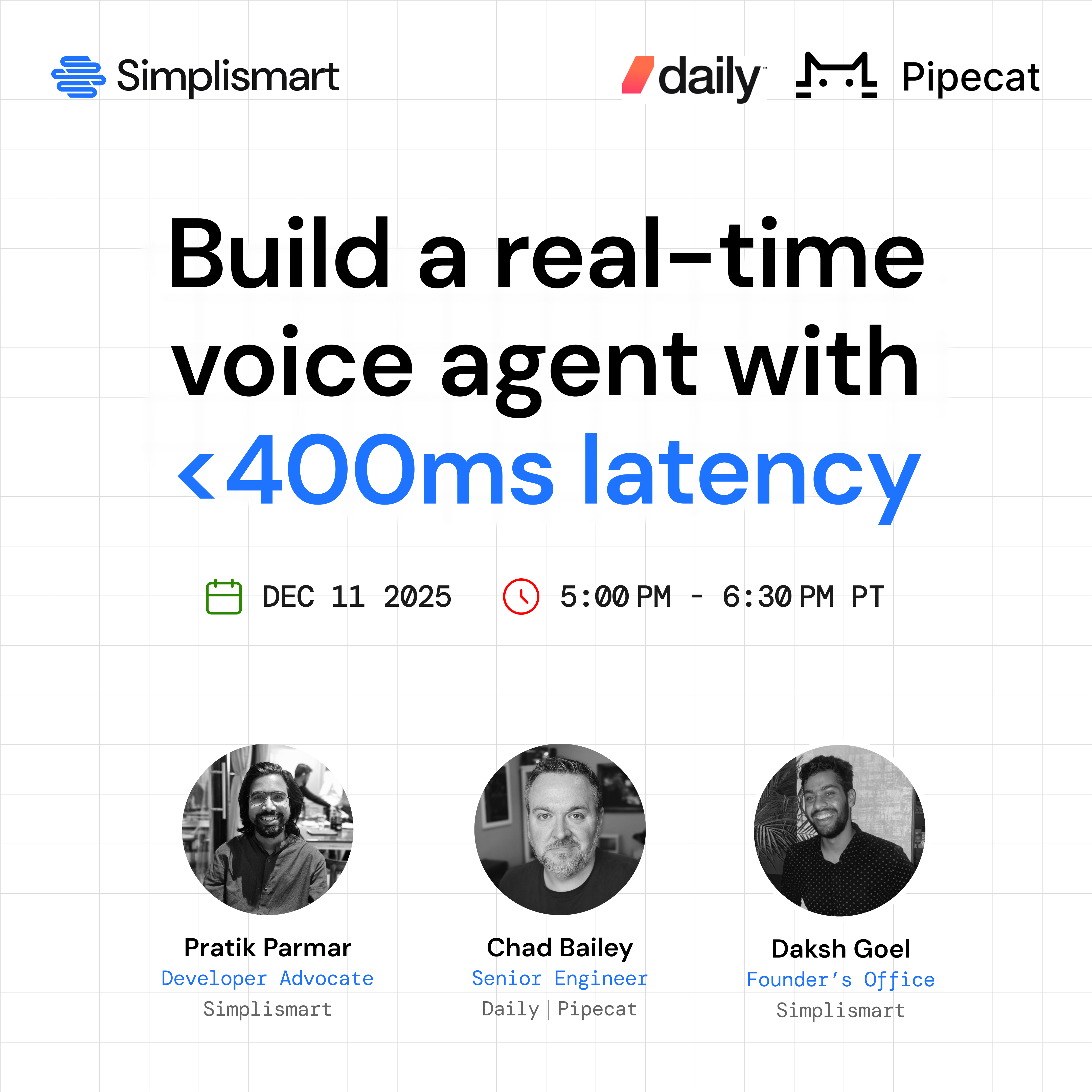 Voice Agent Webinar with Simplismart & Pipecat