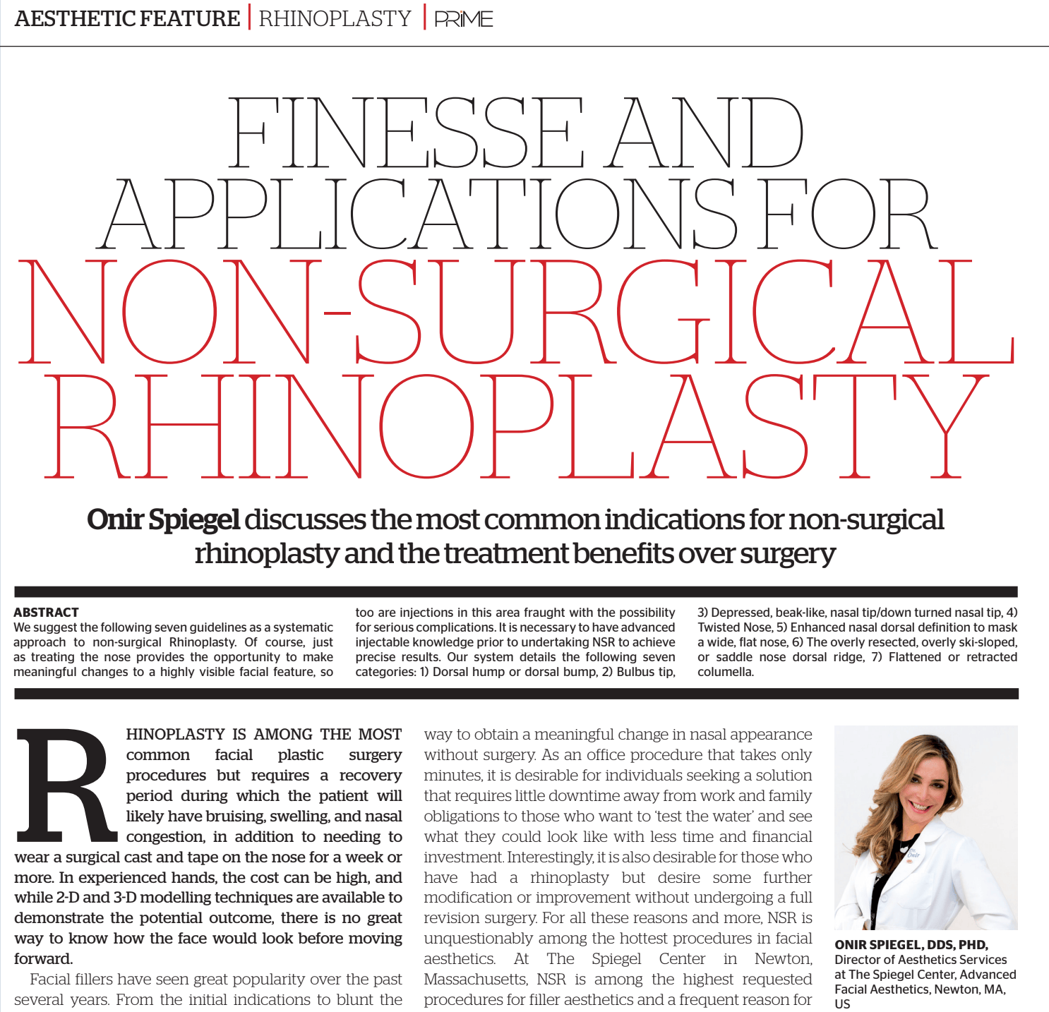 non surgical rhinoplasty article