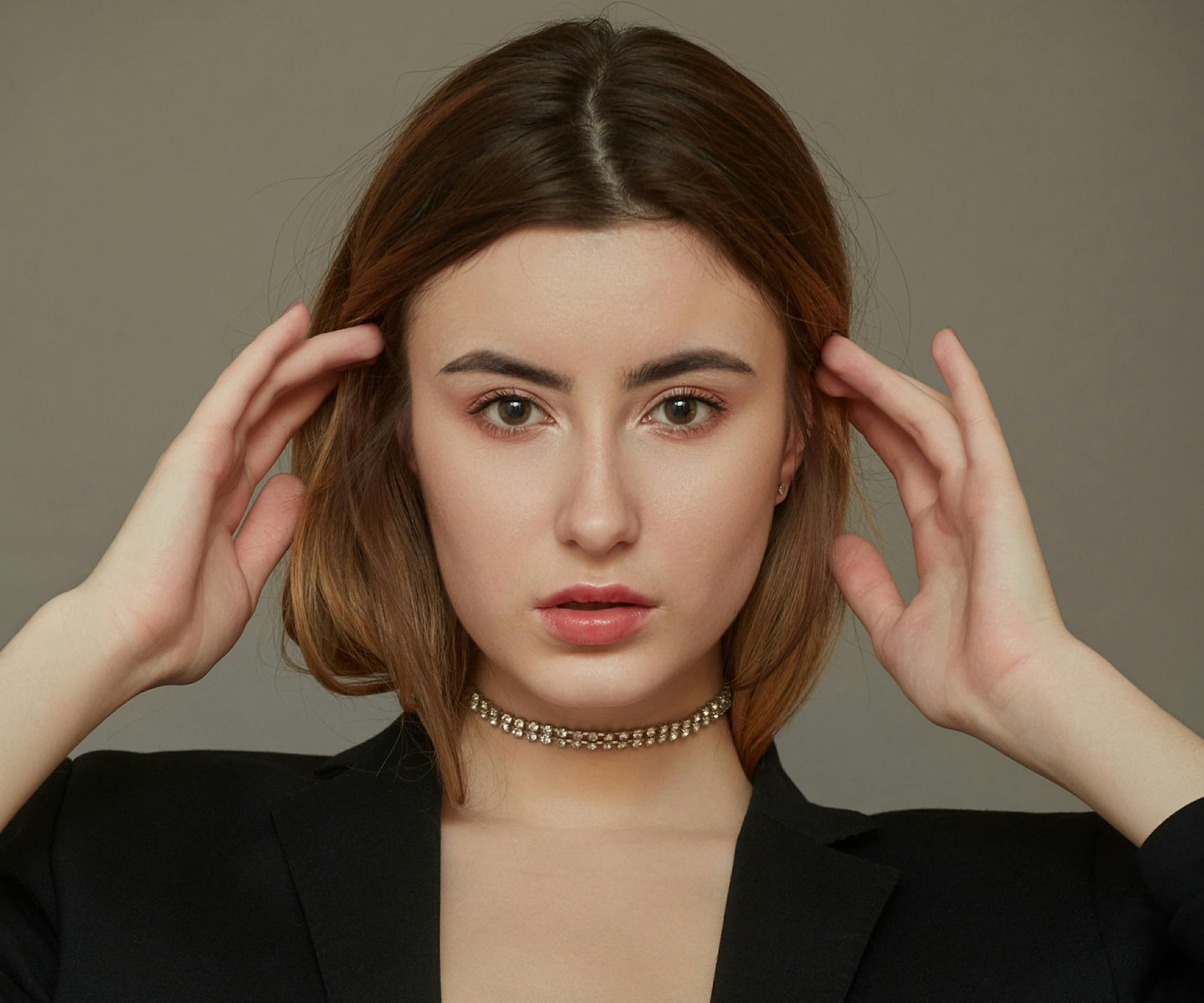 woman with short hair