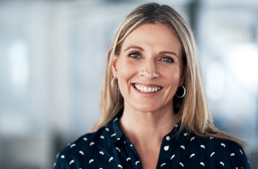 woman smiling