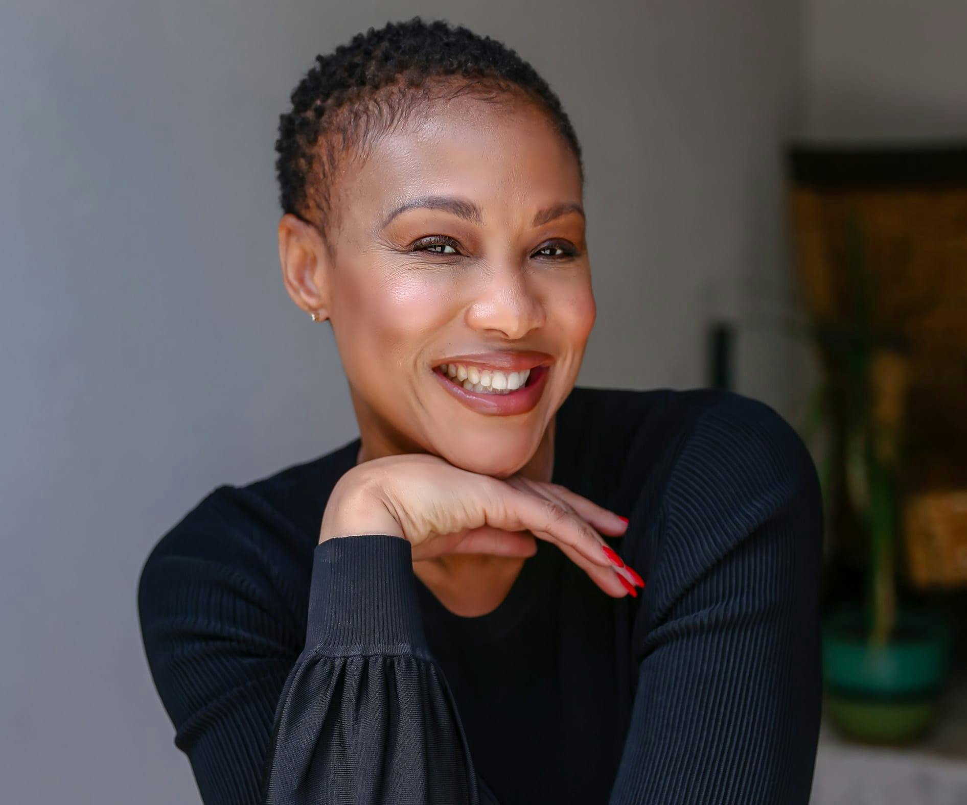 woman with short hair