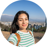 young girl with backpack