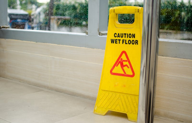 caution wet floor sign