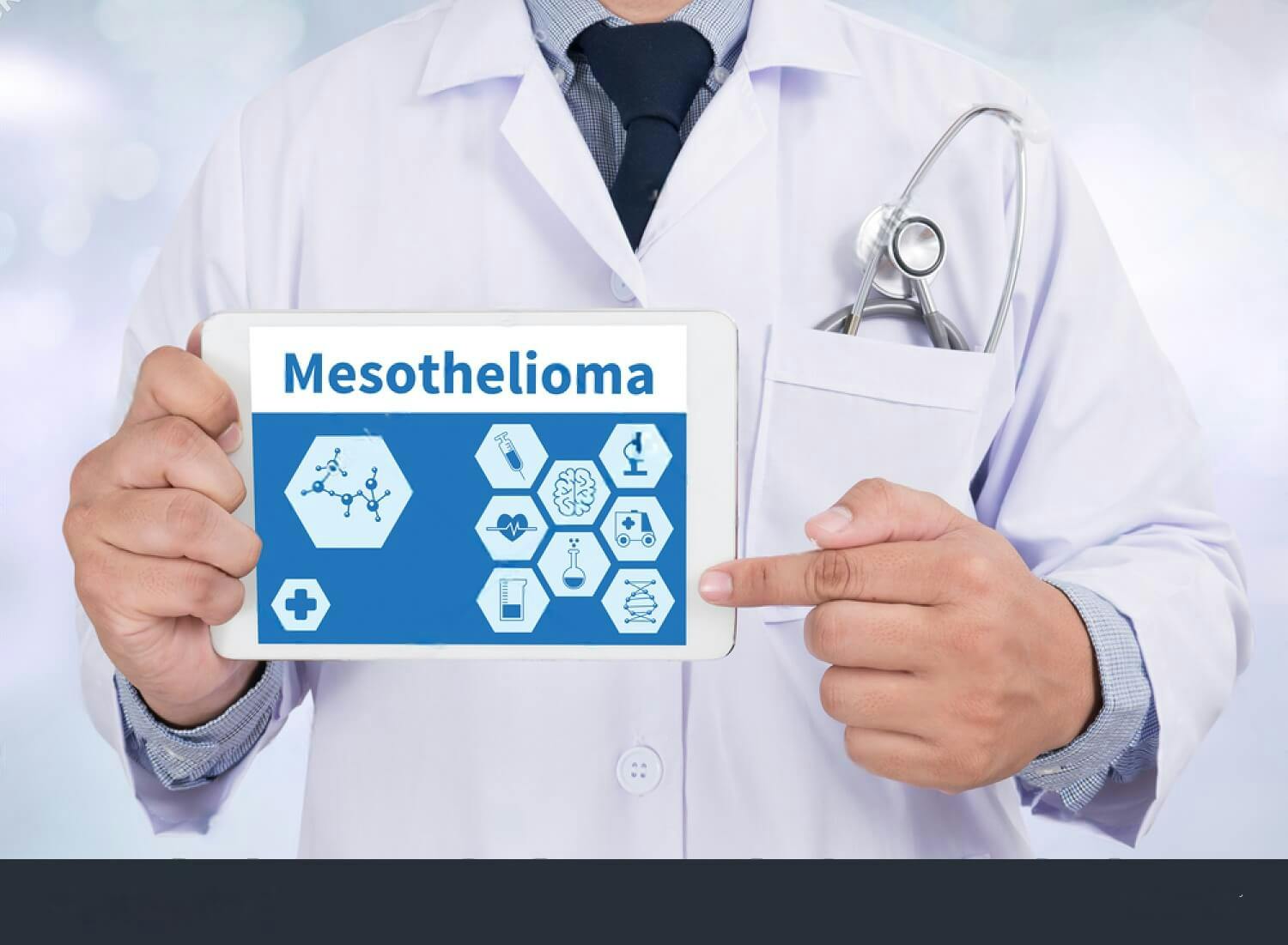 doctor holding mesothelioma chart