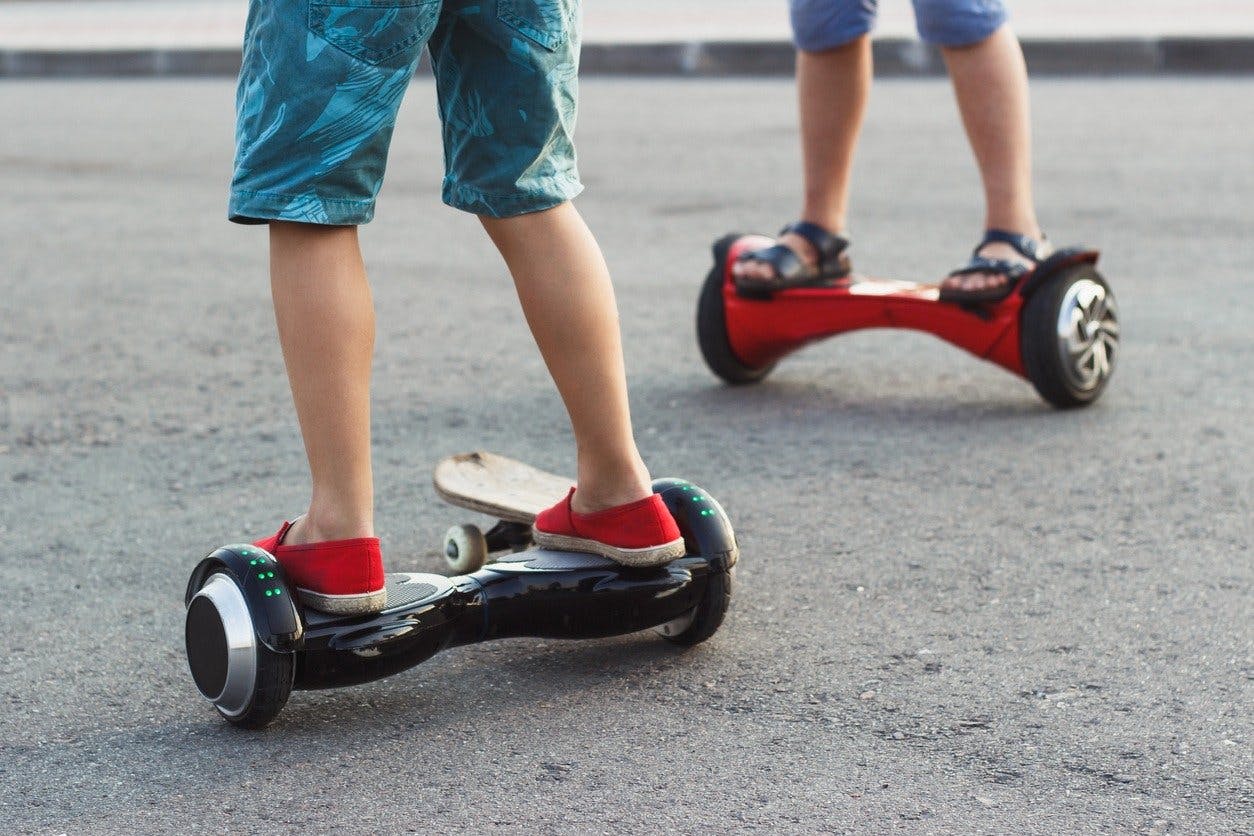 kids on hoverboards