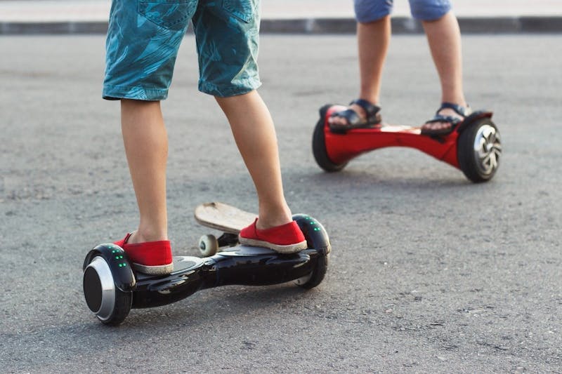 kids on hoverboards