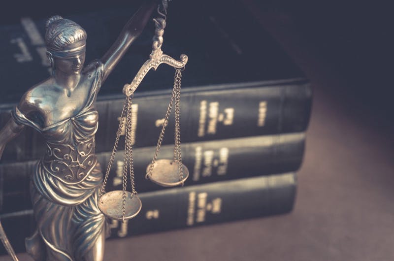 law books and lady justice