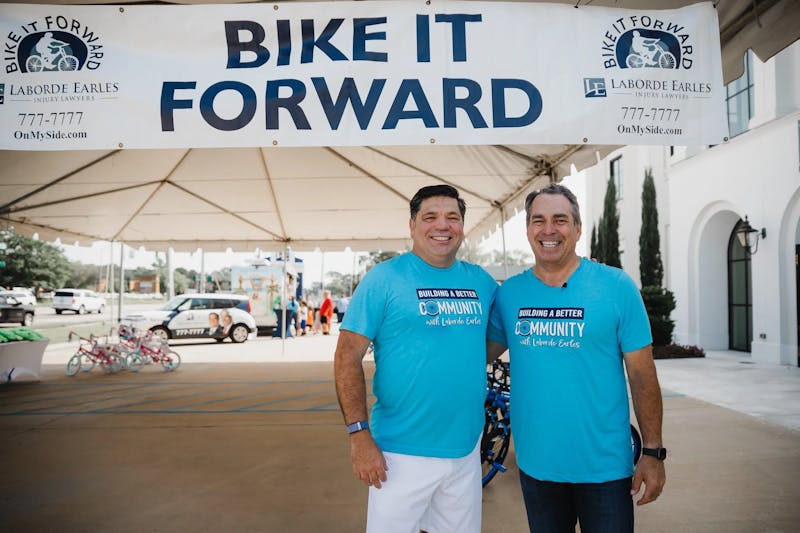 David Laborde and Digger Earles at Bike It Forward Event
