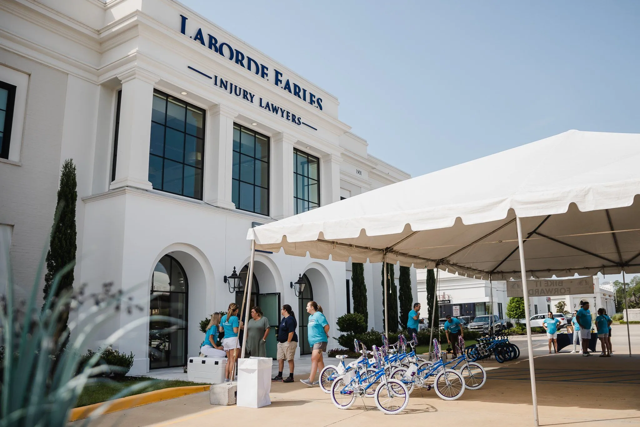 Bike It Forward event at Laborde Earles