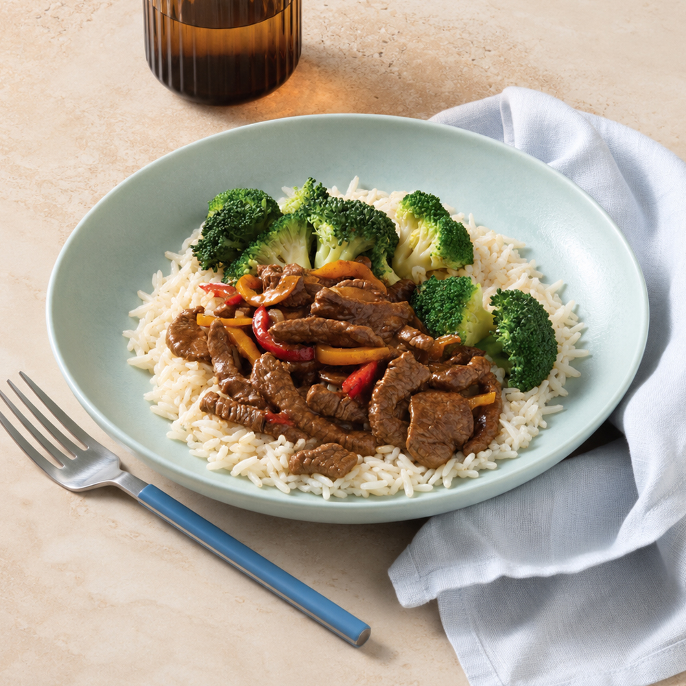 Protein Shake Spring Mongolian Beef & Broccoli Bowl With Basmati Rice | Chefgood
