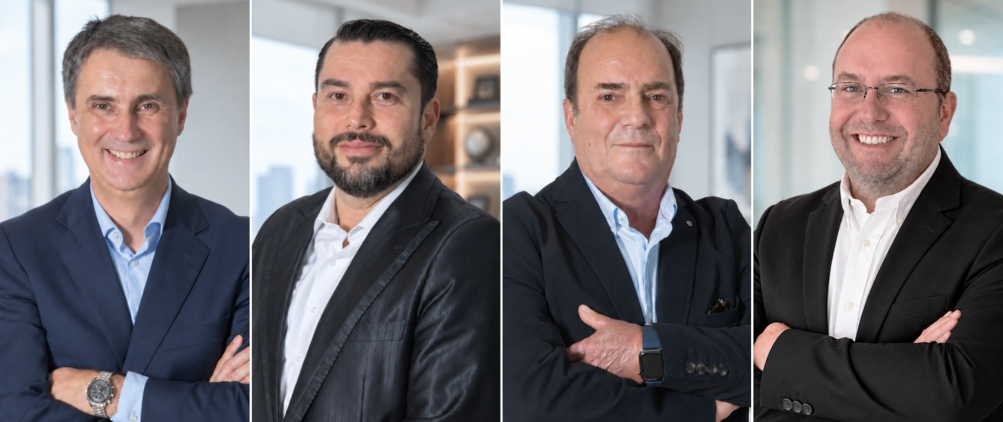 Oscar Rodríguez, CEO de Globaim, Ricardo de la Garza (Globaim México), Max Pumarino (Globaim Chile) y Roberto Lynch (Globaim Argentina).