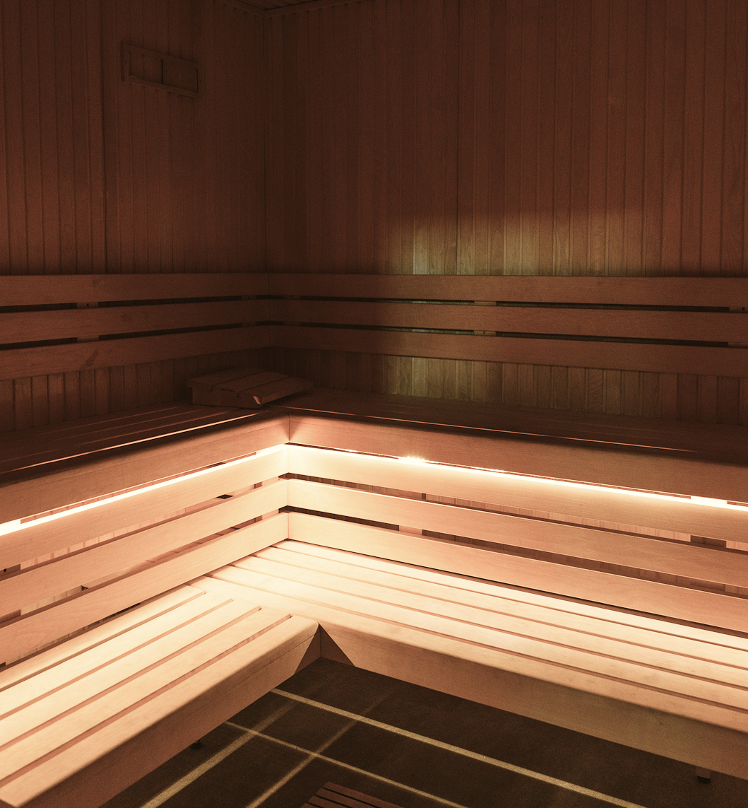 Wood panelled room with warm lighting