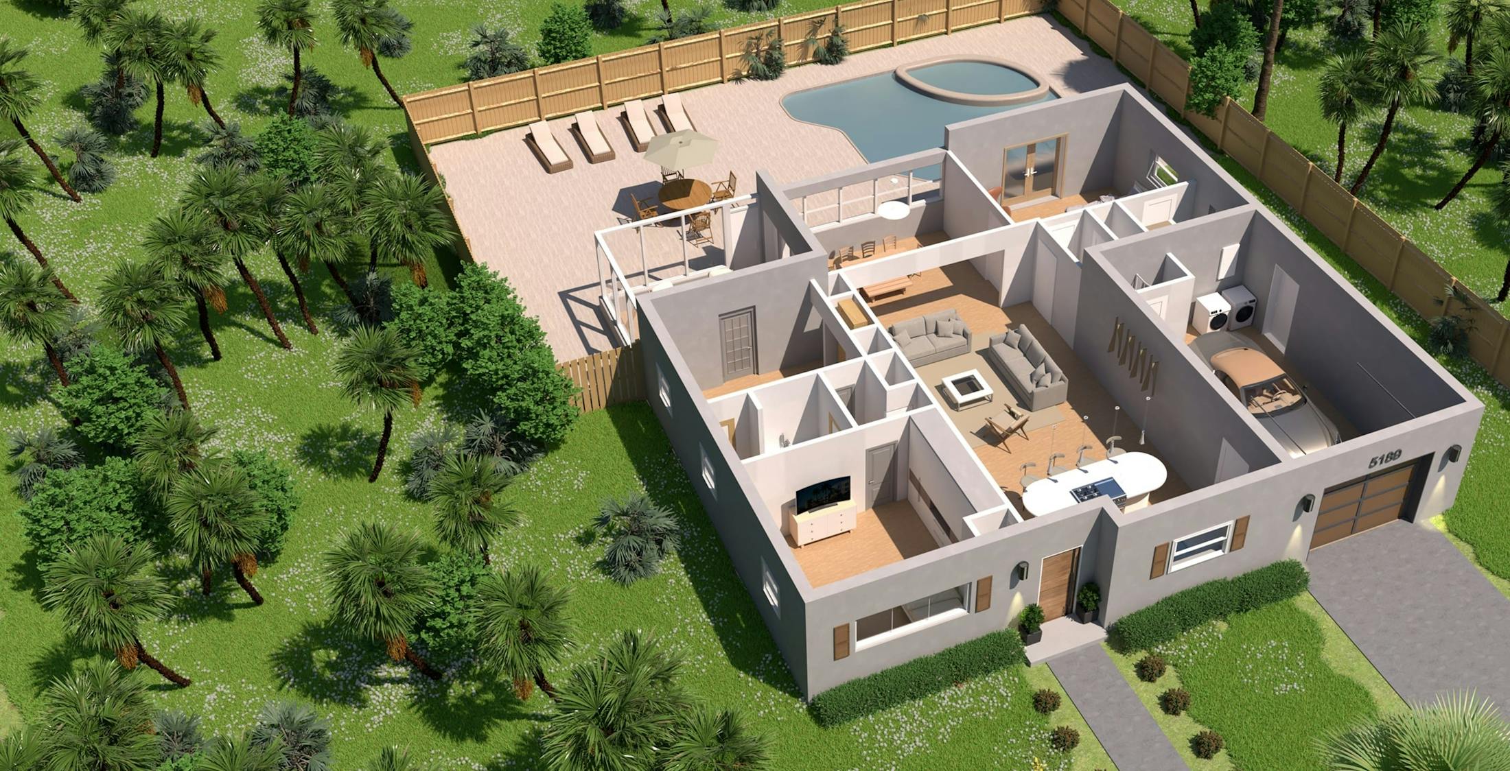 Animated house design