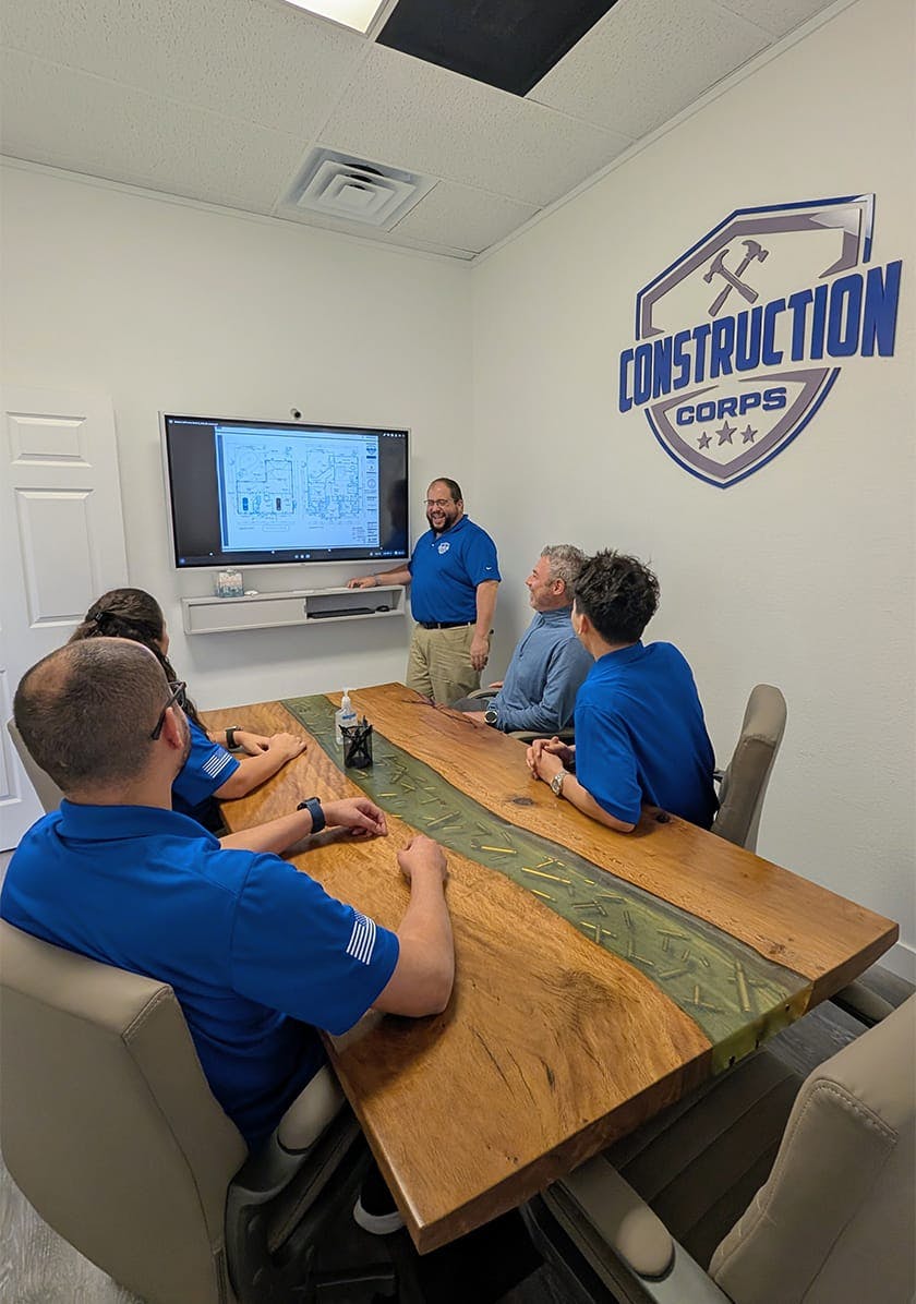 Construction Corps staff meeting