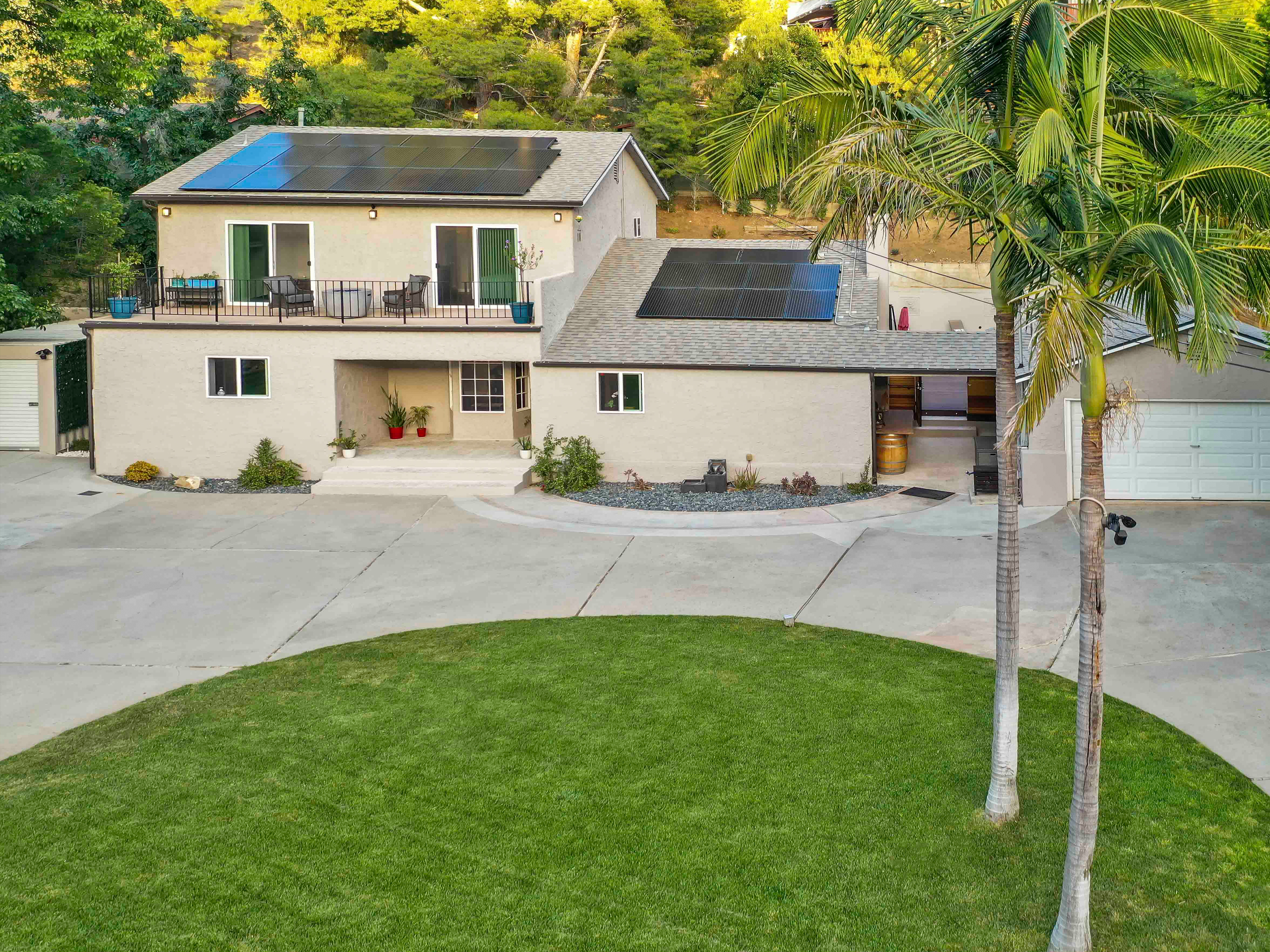 finished home and yard