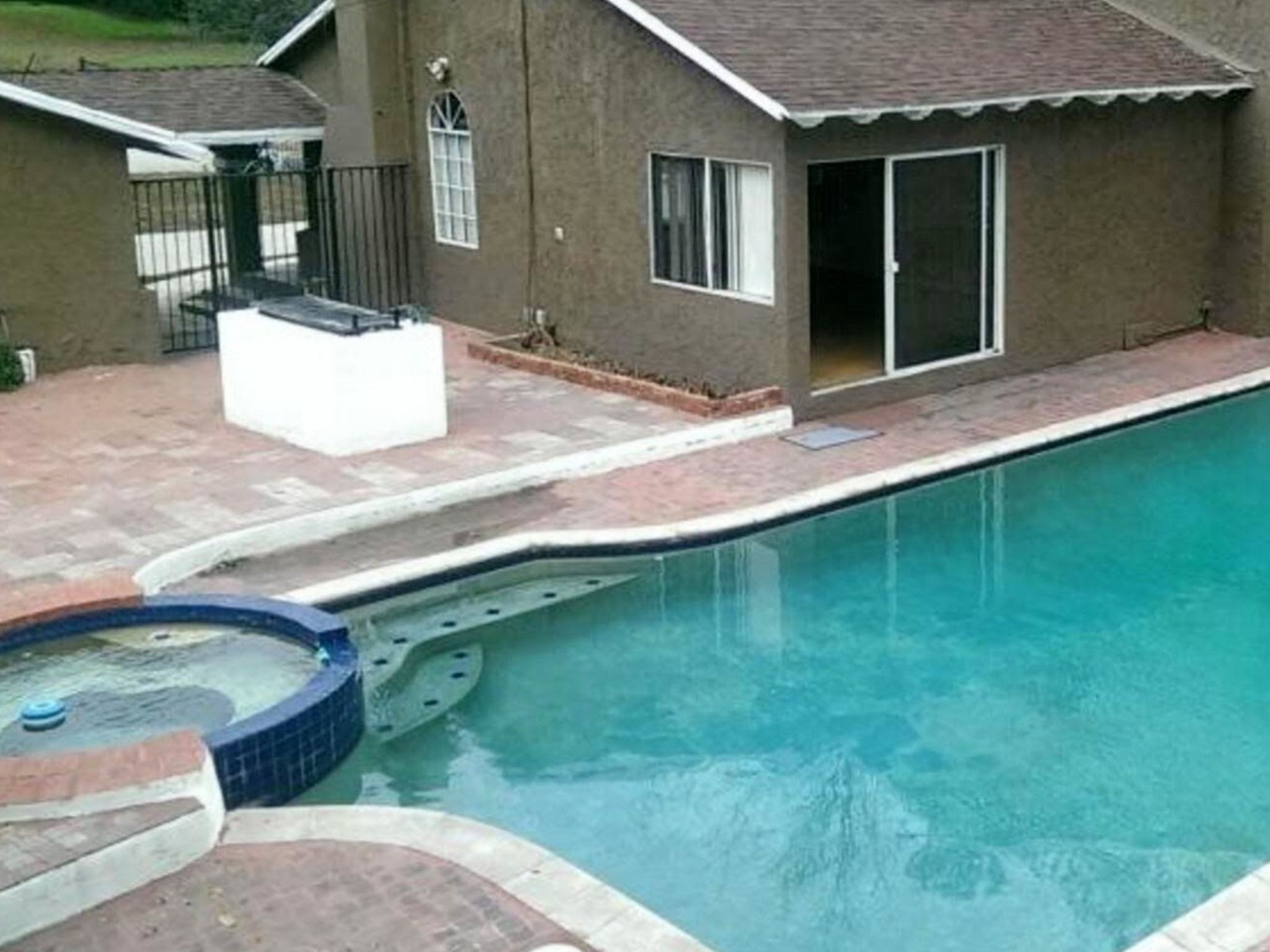 backyard with pool