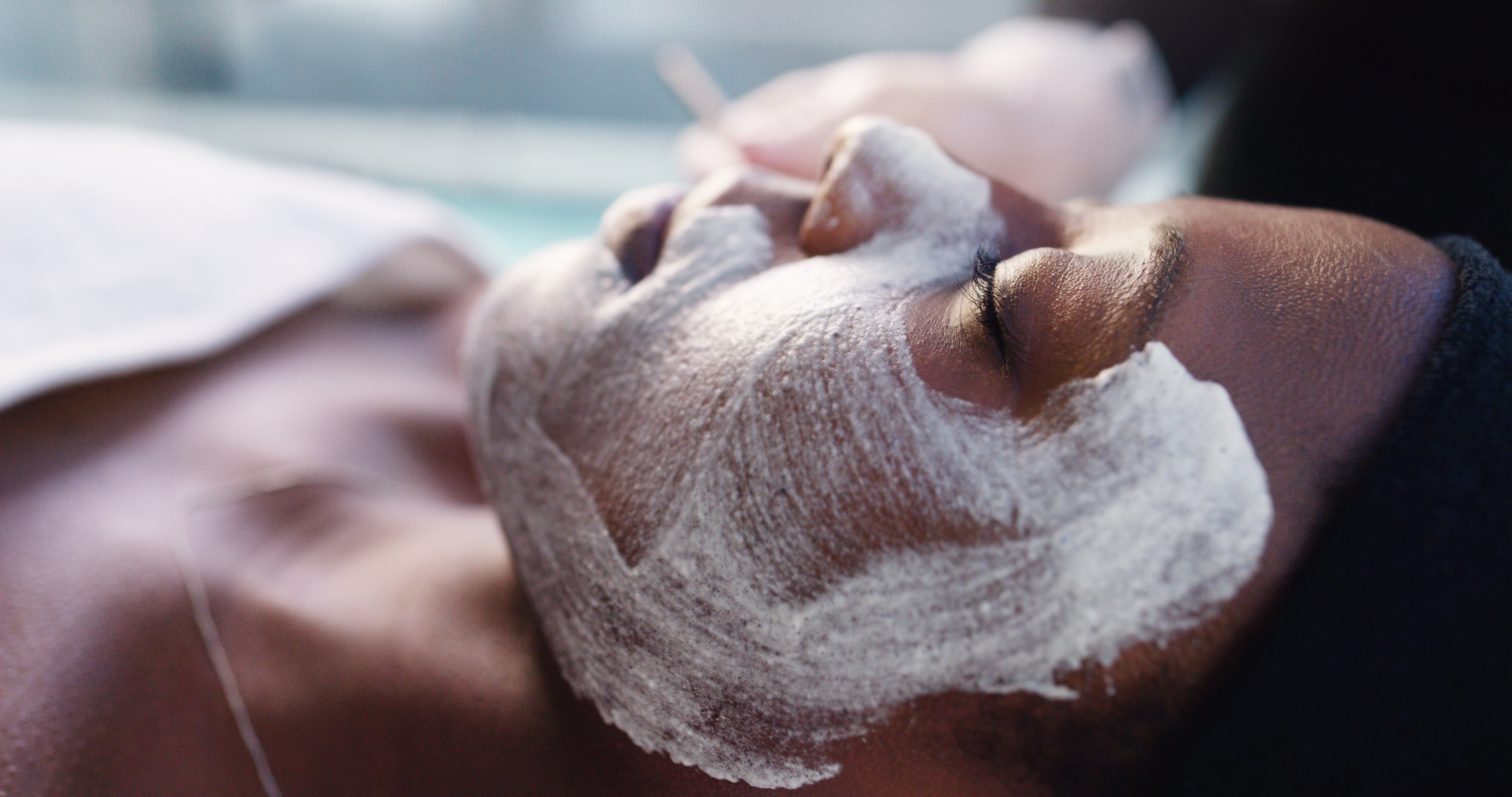 Woman receiving a chemical peel