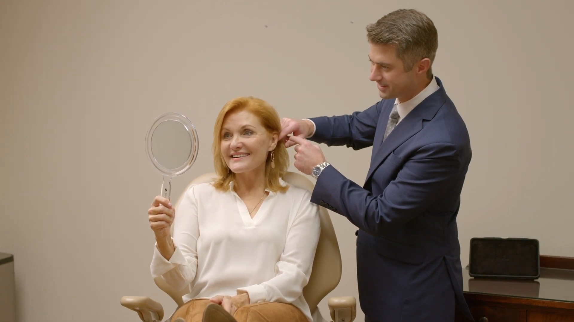 Dr. Adams with a Patient