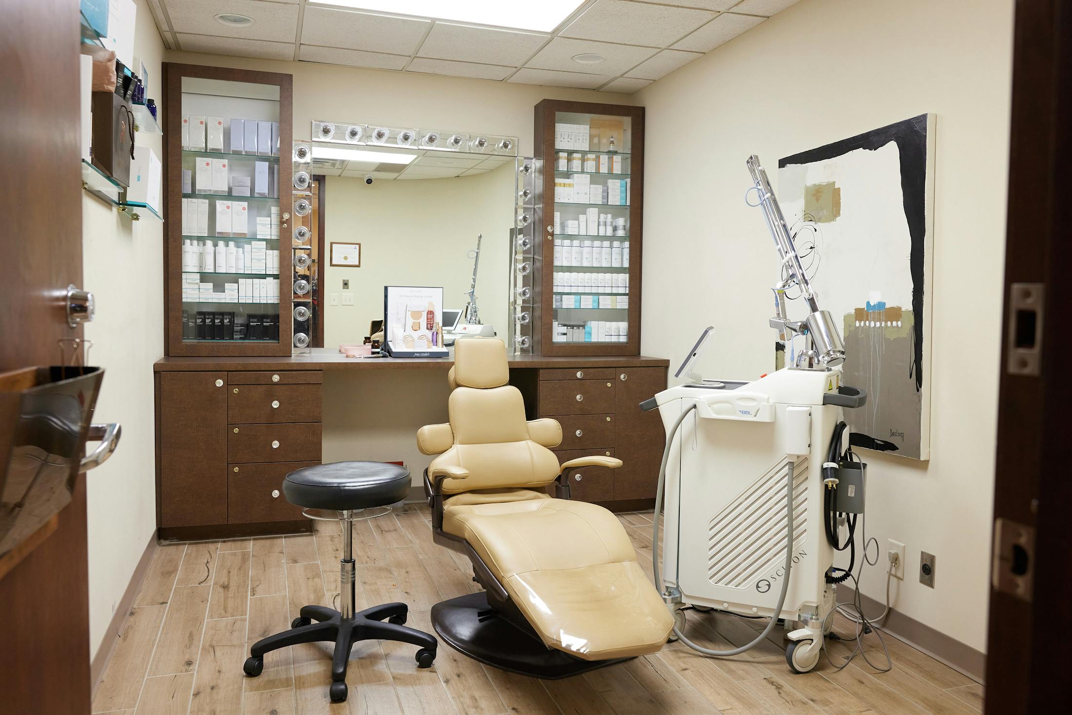 Rousso office with chair and equipment