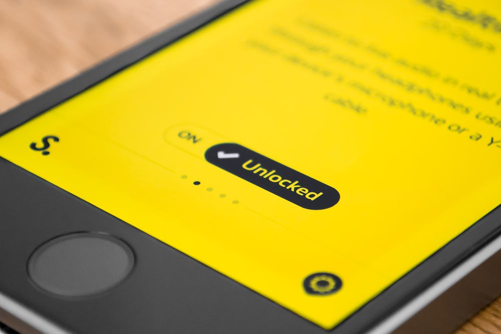 Bright yellow modern app design