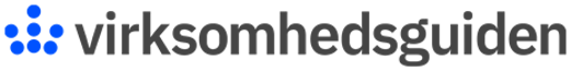 Virksomhedsguidens logo med en kongekrone formet af 7 blå prikker.