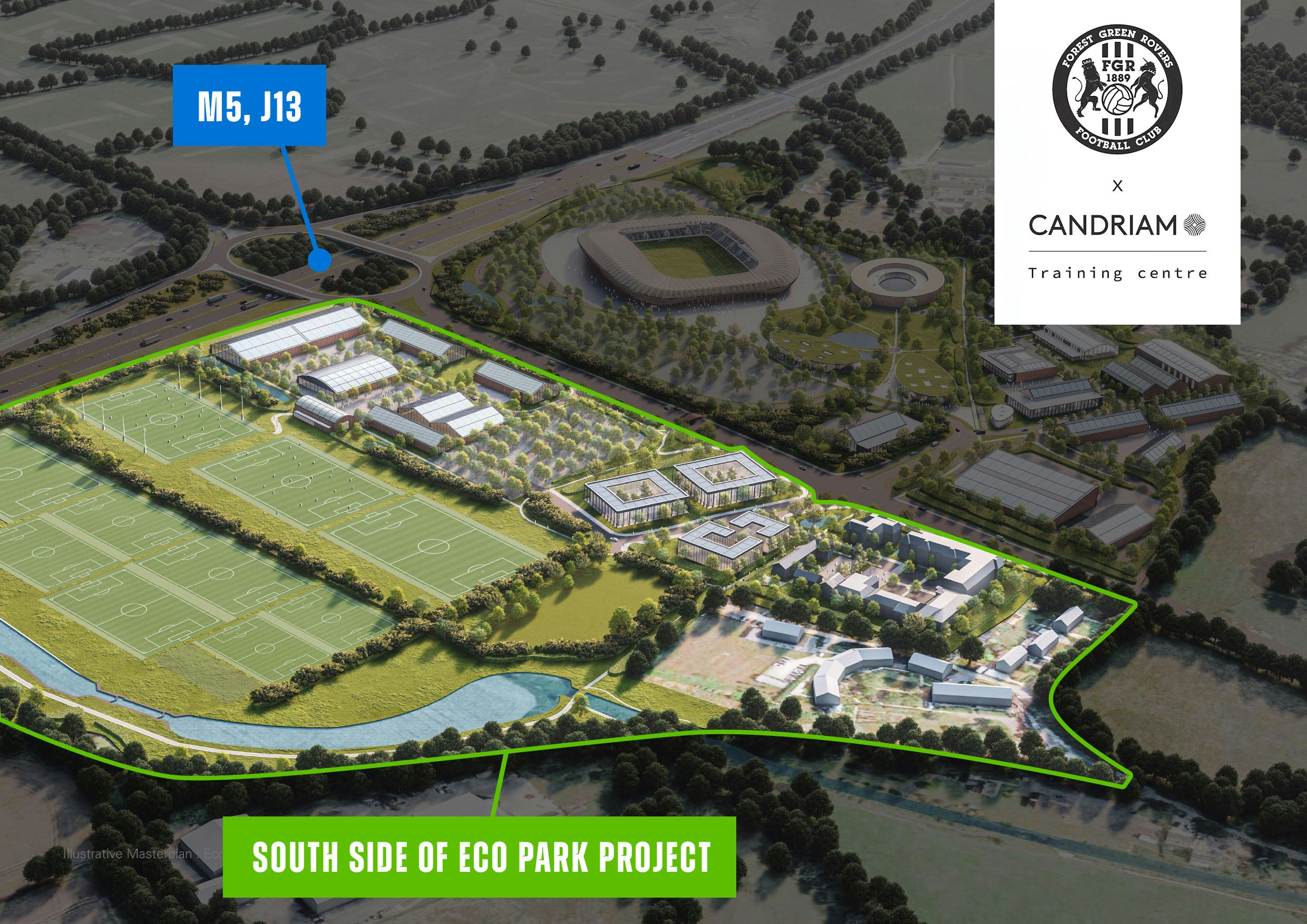 FGR candraim training centre highlighted on EcoPark site plan.