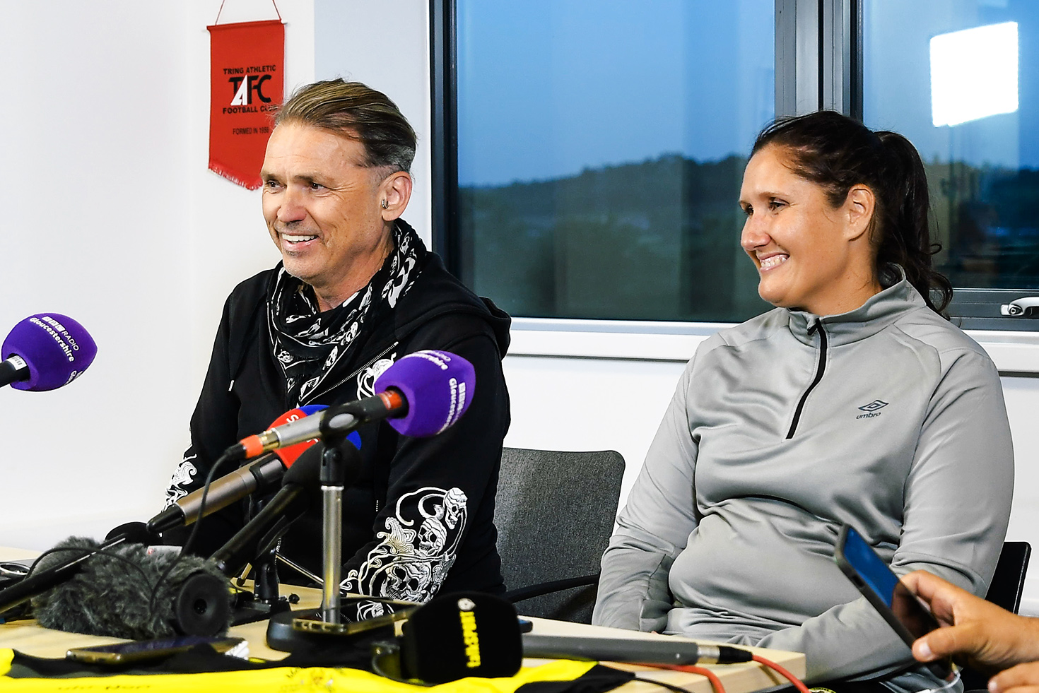 Dingley and Vince speak to the media