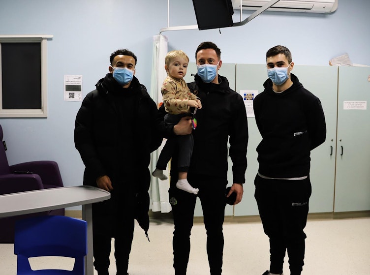 FGR players visit children at Gloucestershire Royal Hospital