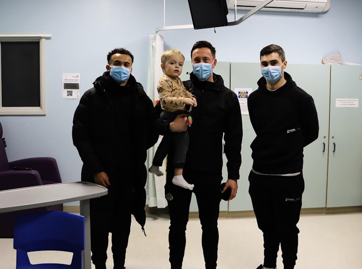 FGR players visit children at Gloucestershire Royal Hospital