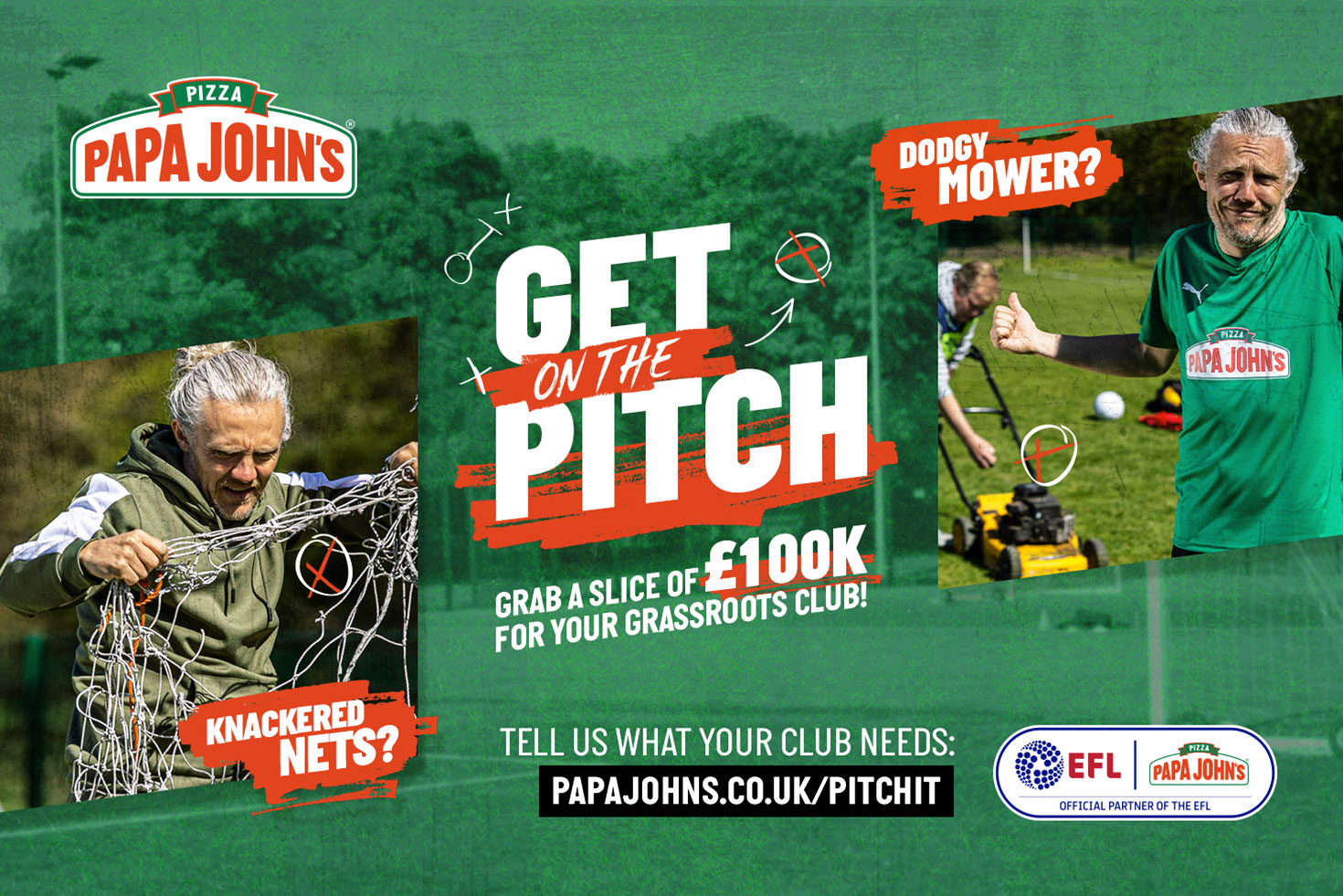 Get On The Pitch’ and grab a slice of £100K