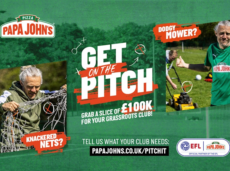 Get On The Pitch’ and grab a slice of £100K