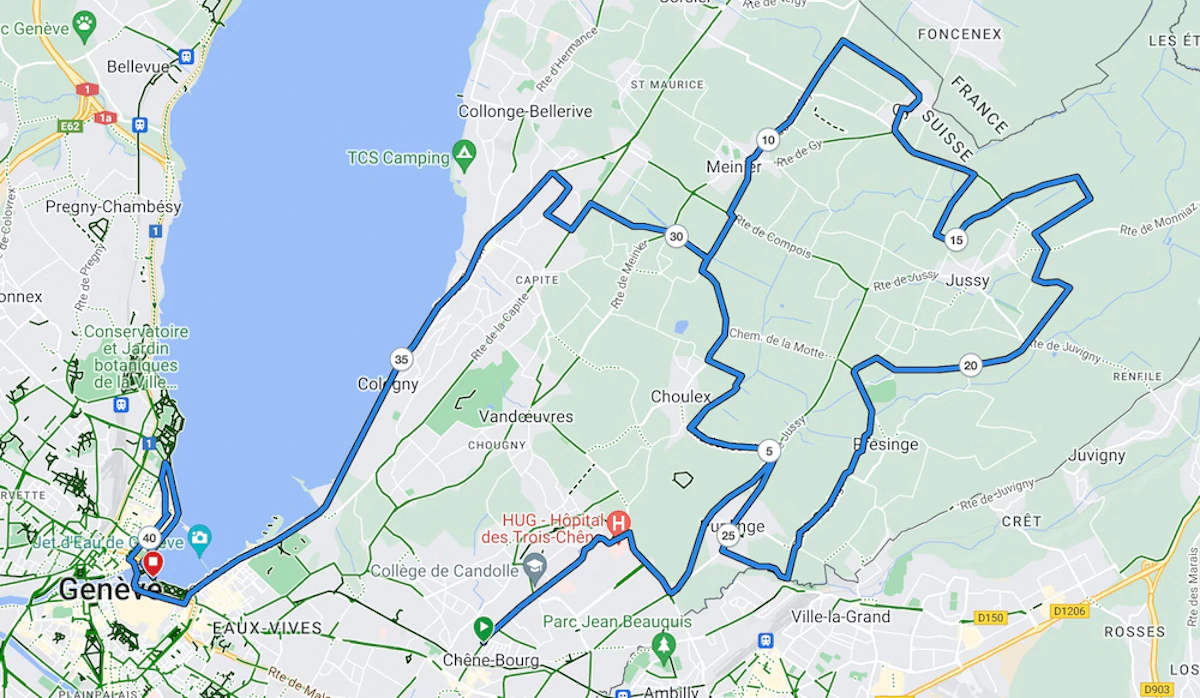 Parcours Marathon de Genève