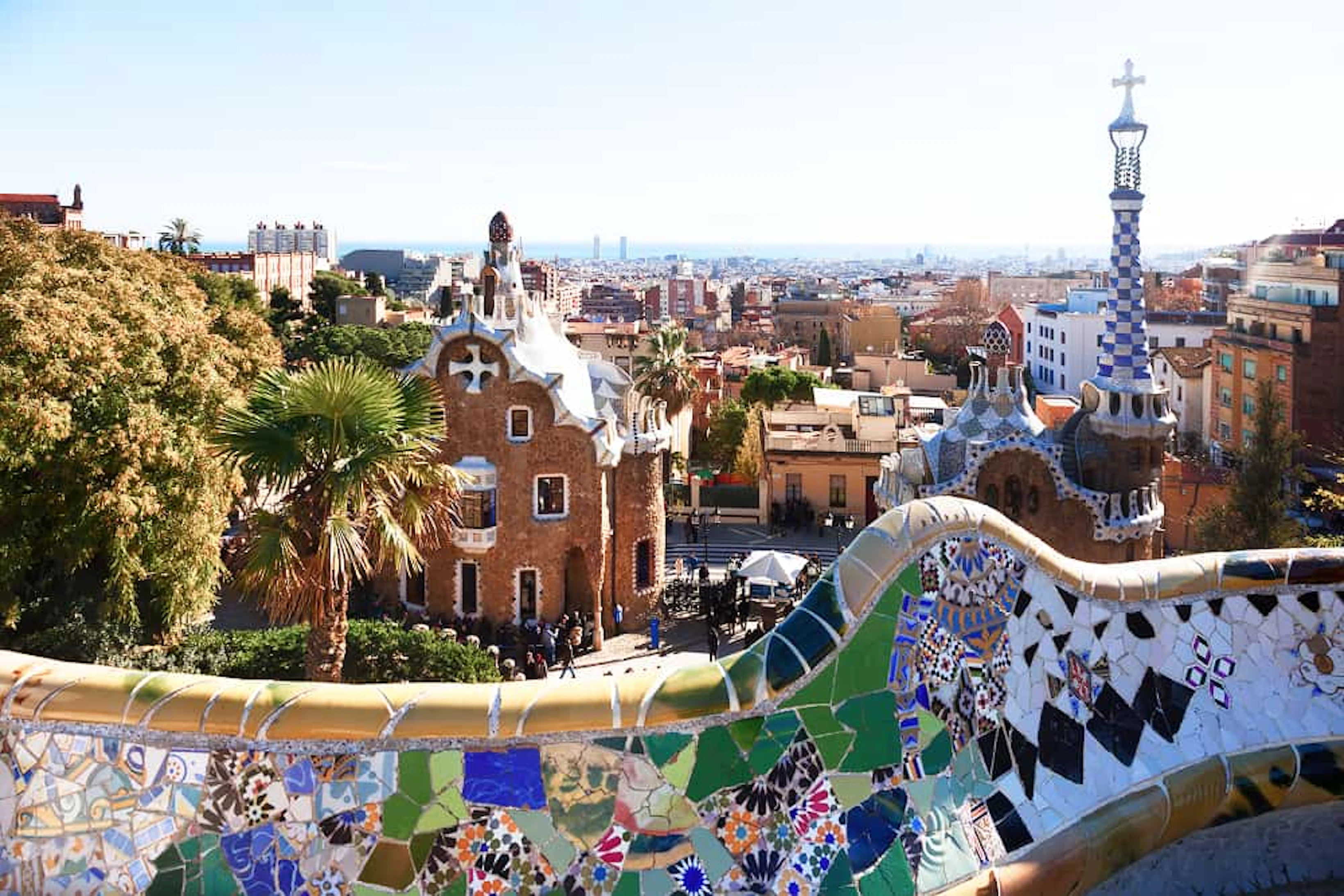 view park guell winter barcelona 1
