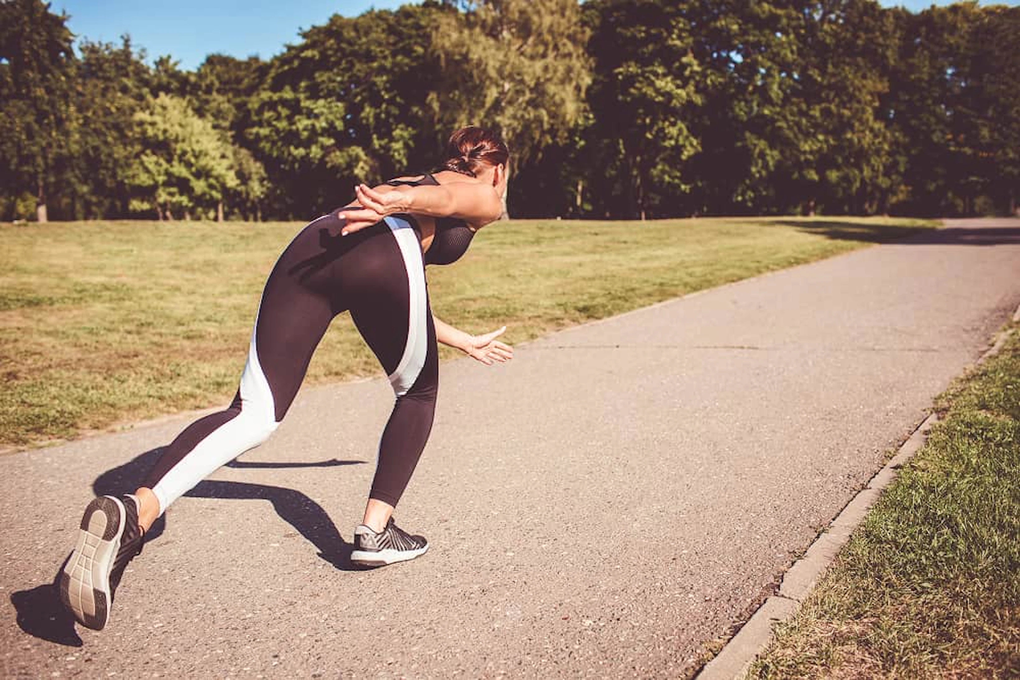 girl doing exercise park 2
