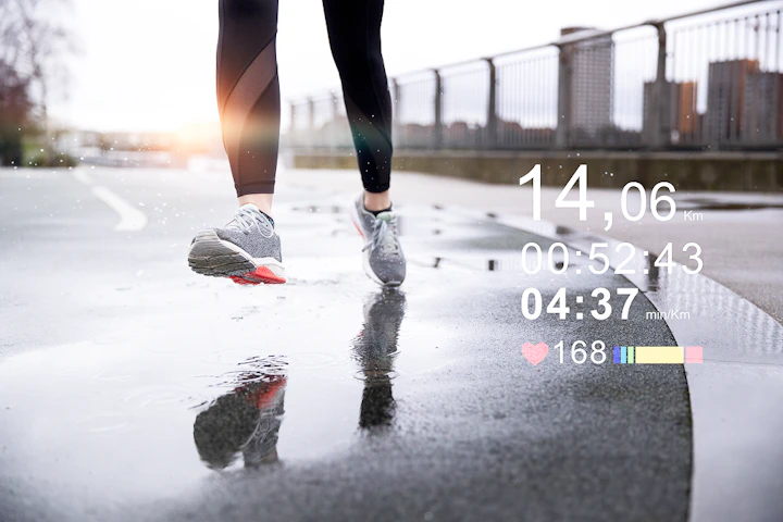 front view woman running outdoors 1
